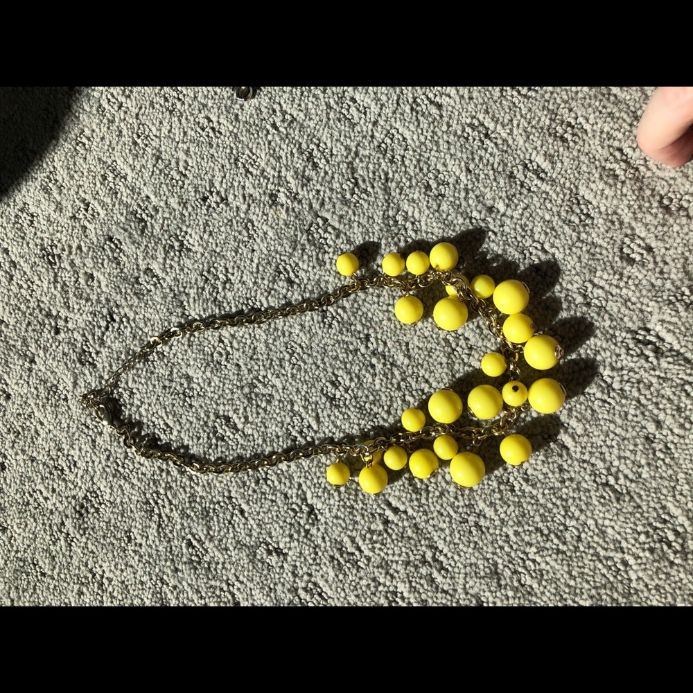 Yellow beaded necklace